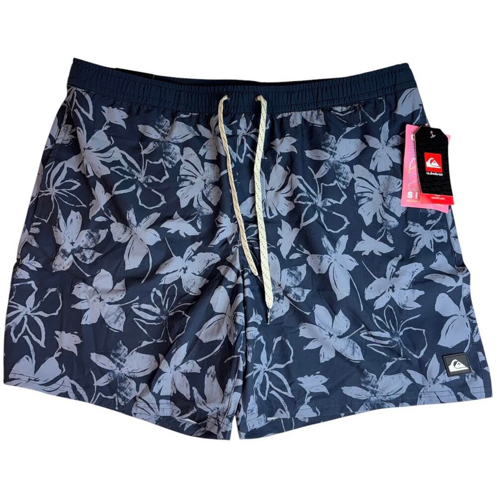 QUICKSILVER MEN'S 7” INSEAM SWIM VOLLEY SHORTS QUICK DRY UPH50 XL NWT